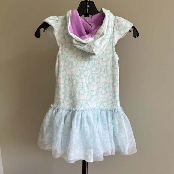 Disney Store Size 5/6 The Little Mermaid Ariel Swimsuit Beach Terry Cover Up - Picture 7 of 8